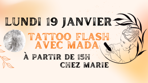 Soirée tattoo flash avec MADA -19 Janvier 2026